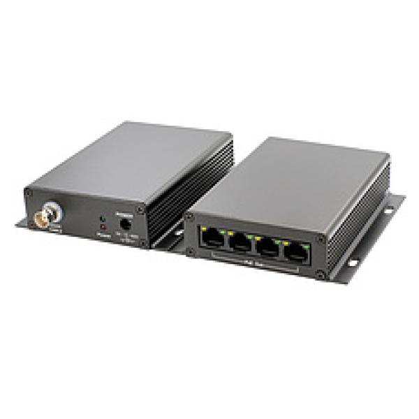 4-Port Ethernet Extender PoE point-to-point oder point-to-multipoint über 2-Draht